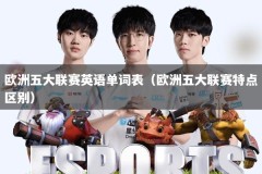 欧洲五大联赛英语单词表（欧洲五大联赛特点区别）