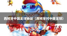 西班牙中国足球协议（西班牙对中国足球）